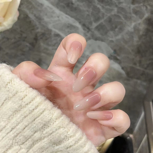 【488】ヌーディーカラーシンプル上品ネイルチップ